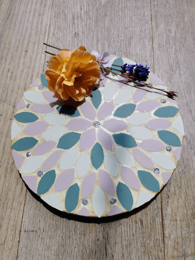 Dessous-de-plat Rosace Rose (sur commande)